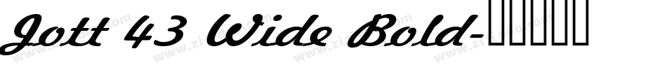 Jott 43 Wide Bold字体转换